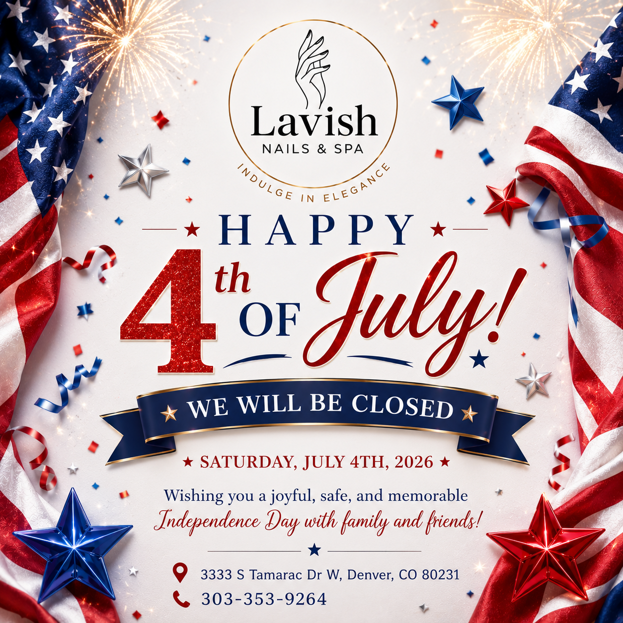 Lavish Nails & Spa nail work in Denver, Colorado